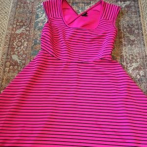 Pink and Black Torrid Fit and Flare Dress